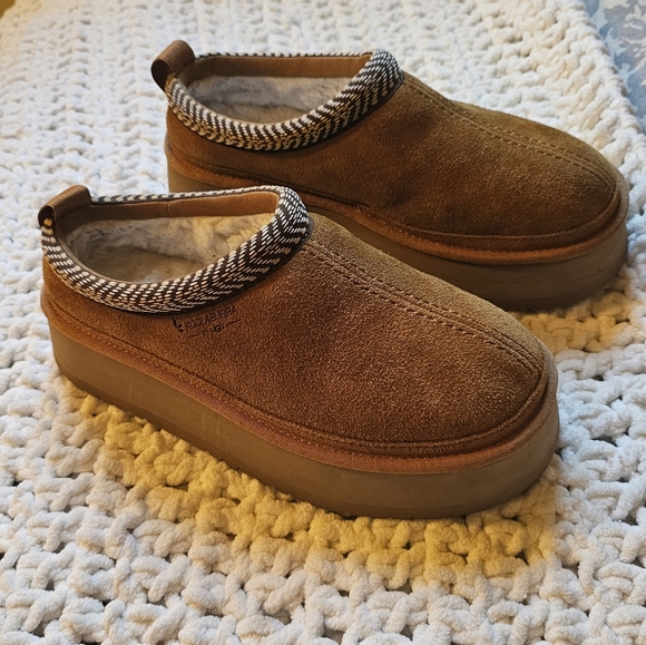 Koola Burree Ugg Cozy Suede Slip-On Clogs in Chestnut Brown. NWOT - Picture 2 of 5